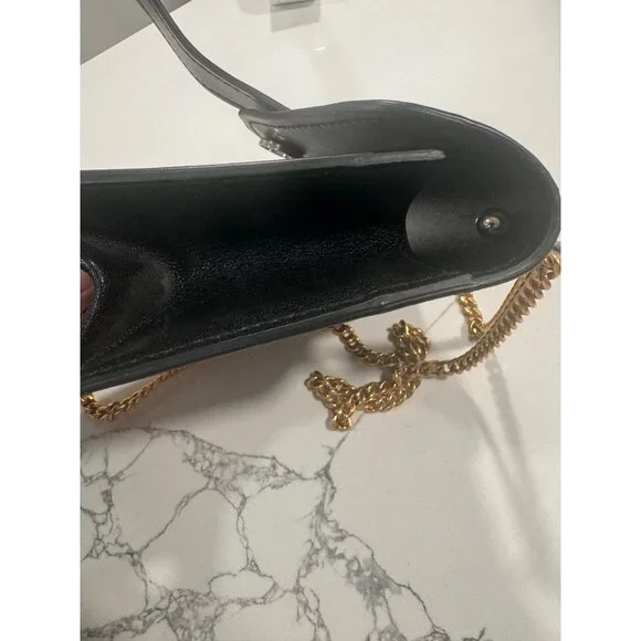 Chloé purse Aby Chain Leather Crossbody Bag With Gold Chain Strap & Buckle - Picture 14 of 14